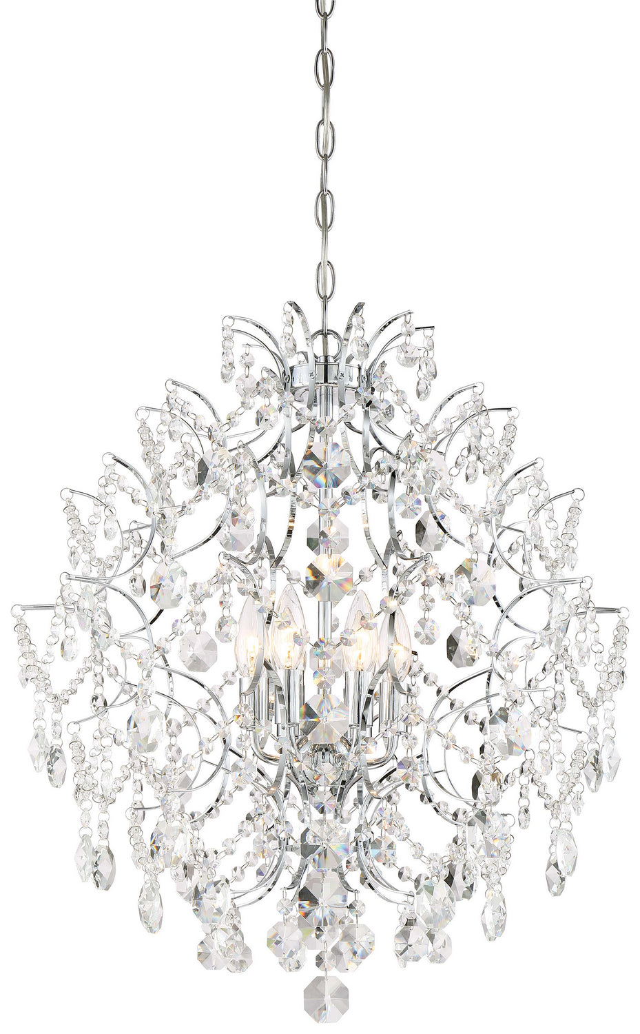 Minka-Lavery - 3157-77 - Six Light Chandelier - Isabella's Crown - Chrome