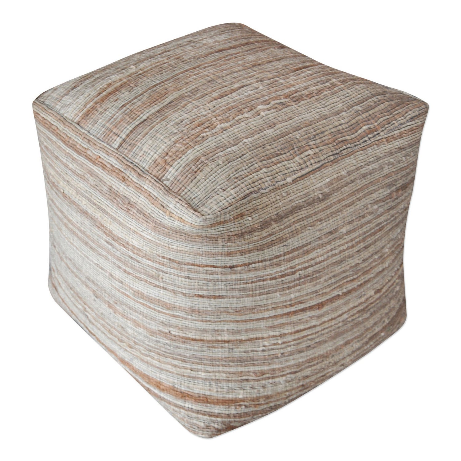 Uttermost - 23958 - Pouf - Shiro - Butterscotch And Light Tan