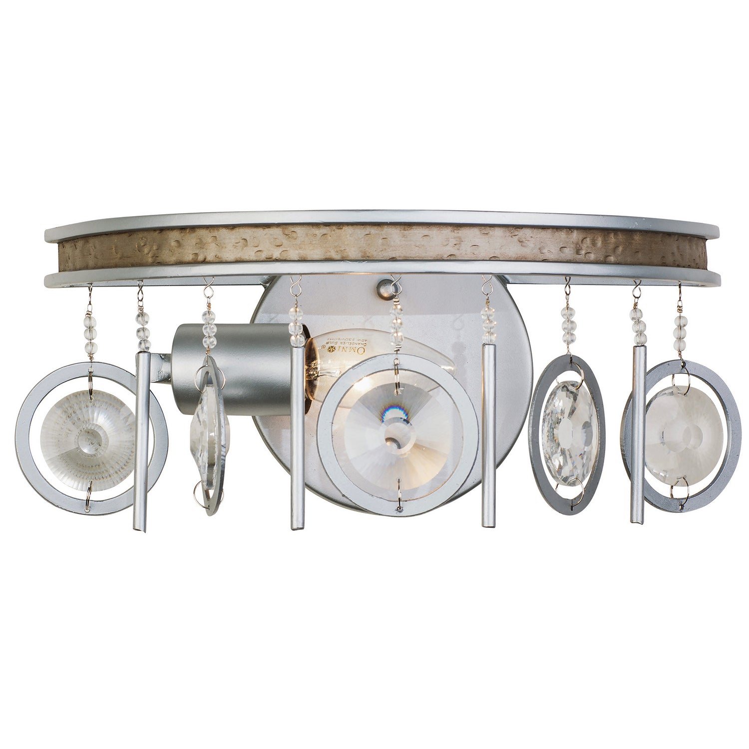 Varaluz - 296B01SICM - One Light Bath - Charmed - Silver w/ Champagne Mist