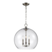 Visual Comfort Studio - F3155/3SN - Three Light Pendant - Lawler - Satin Nickel