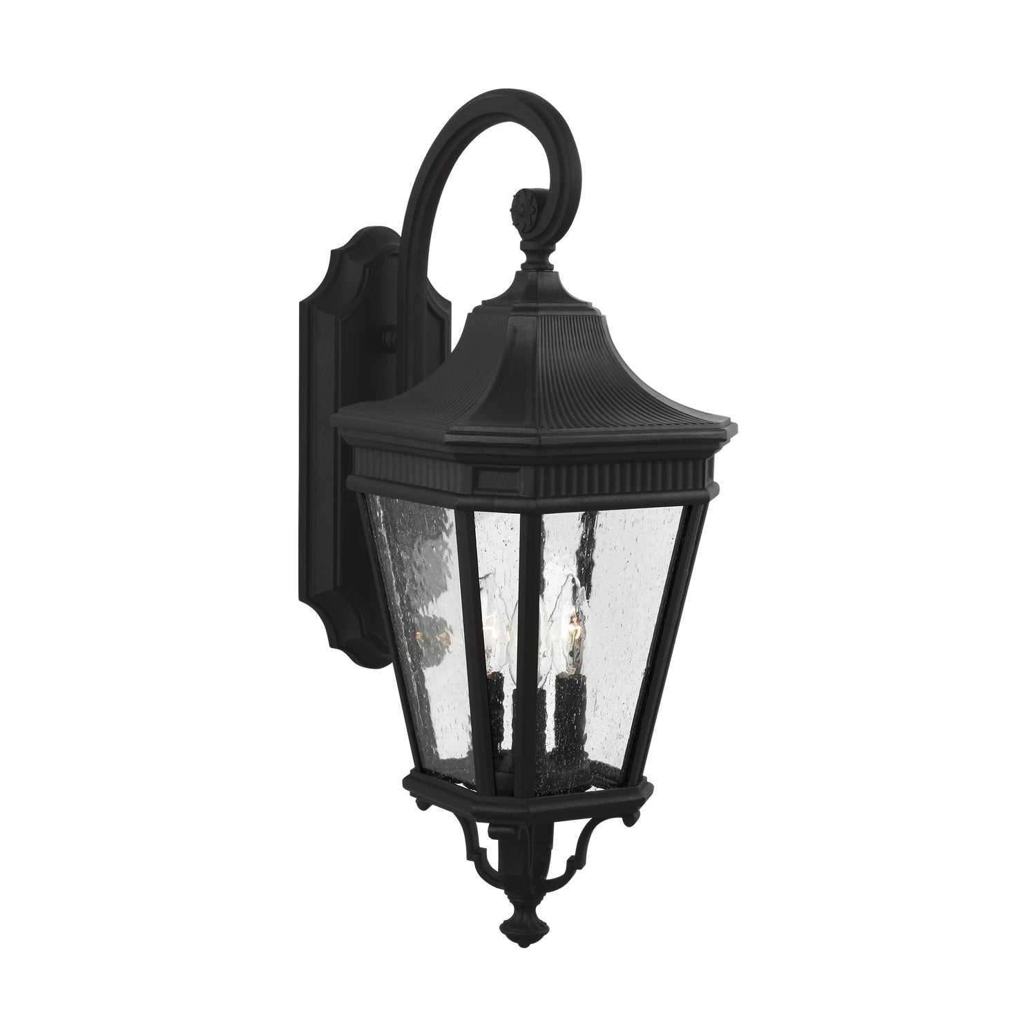 Generation Lighting - OL5422BK - Three Light Outdoor Wall Lantern - Cotswold Lane - Black