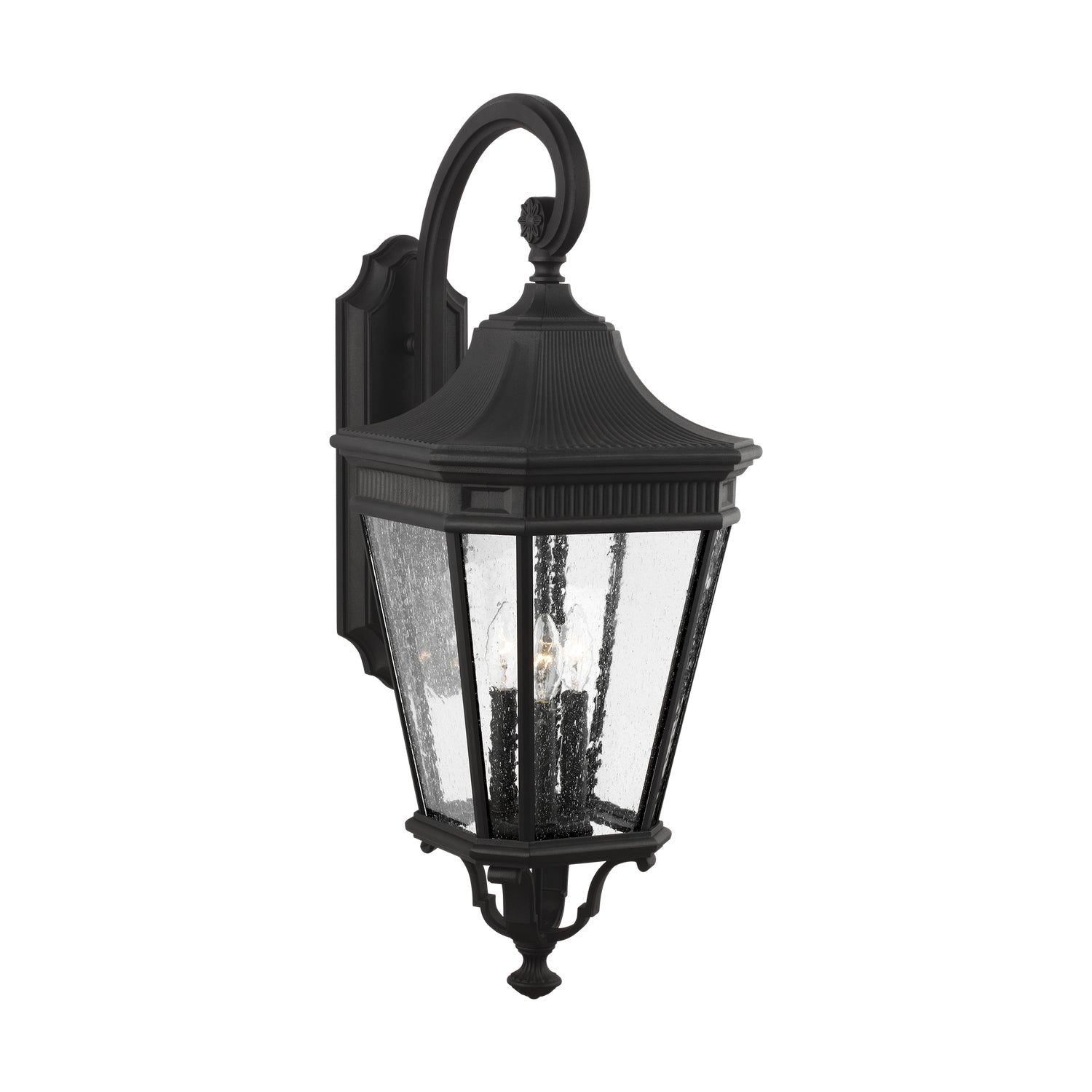 Generation Lighting - OL5424BK - Three Light Outdoor Wall Lantern - Cotswold Lane - Black