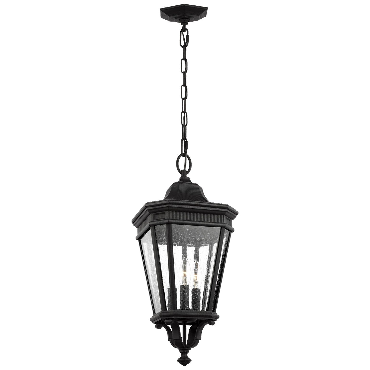 Generation Lighting - OL5431BK - Three Light Hanging Lantern - Cotswold Lane - Black