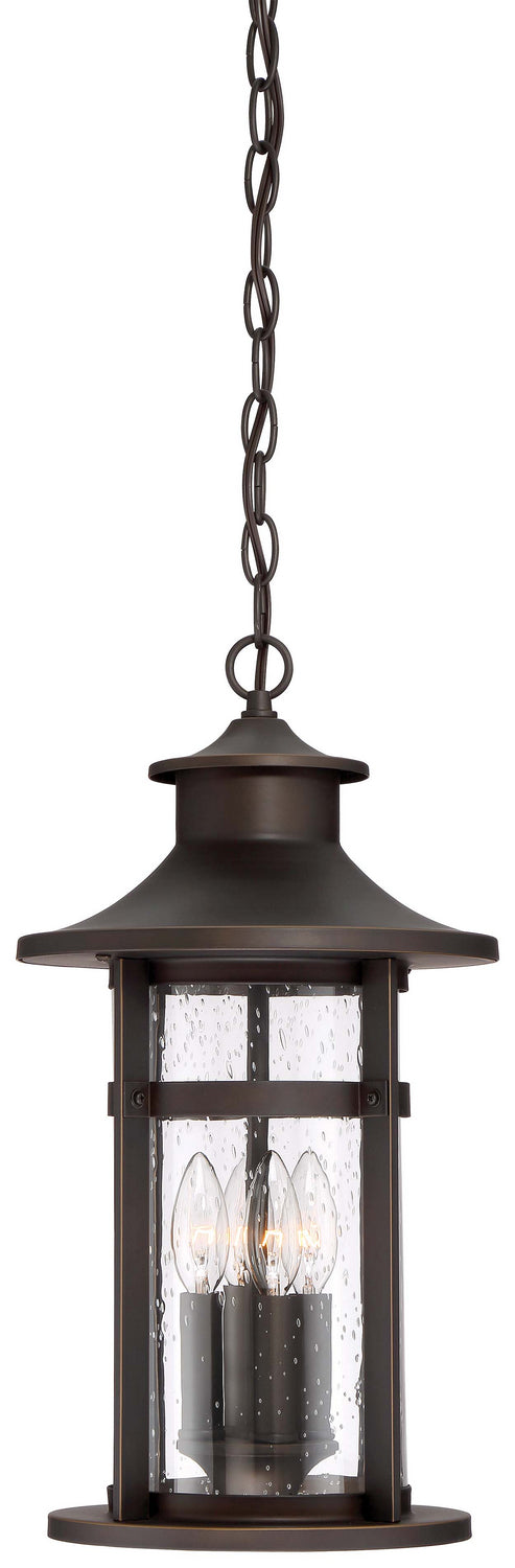 Minka-Lavery - 72554-143C - Four Light Outdoor Chain Hung - Highland Ridge - Oil Rubbed Bronze w/Gold Highlights