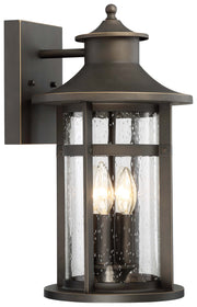 Minka-Lavery - 72553-143C - Four Light Outdoor Wall Lamp - Highland Ridge - Oil Rubbed Bronze w/Gold Highlights