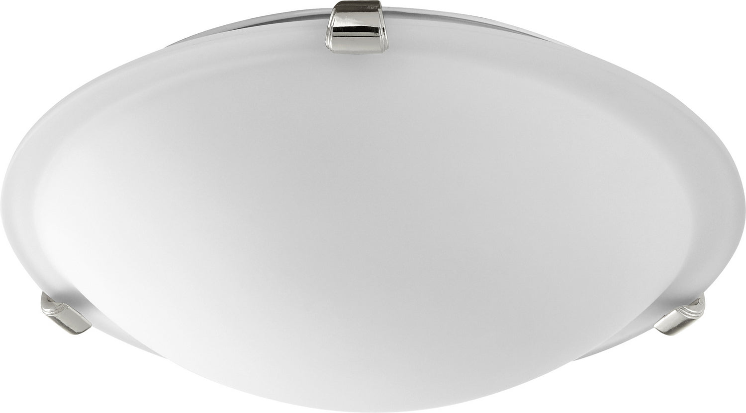 Quorum - 3000-12162 - Two Light Ceiling Mount - 3000 Ceiling Mounts - Polished Nickel|Satin Opal