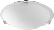 Quorum - 3000-12162 - Two Light Ceiling Mount - 3000 Ceiling Mounts - Polished Nickel|Satin Opal