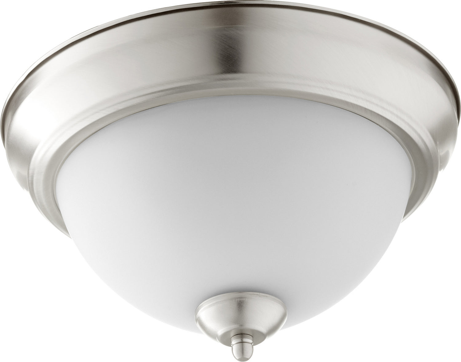 Quorum - 3063-11-65 - Two Light Ceiling Mount - 3063 Ceiling Mounts - Satin Nickel|Satin Opal