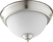 Quorum - 3063-11-65 - Two Light Ceiling Mount - 3063 Ceiling Mounts - Satin Nickel|Satin Opal