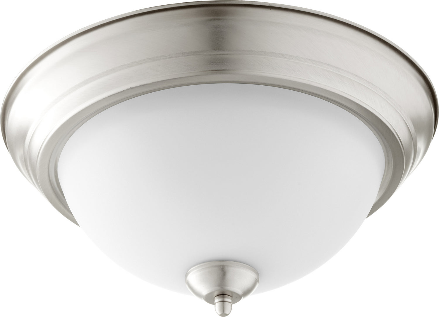 Quorum - 3063-13-65 - Two Light Ceiling Mount - 3063 Ceiling Mounts - Satin Nickel|Satin Opal
