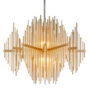 Corbett Lighting - 238-43-GL/SS - Two Light Chandelier - Theory - Gold Leaf/Stainless Steel