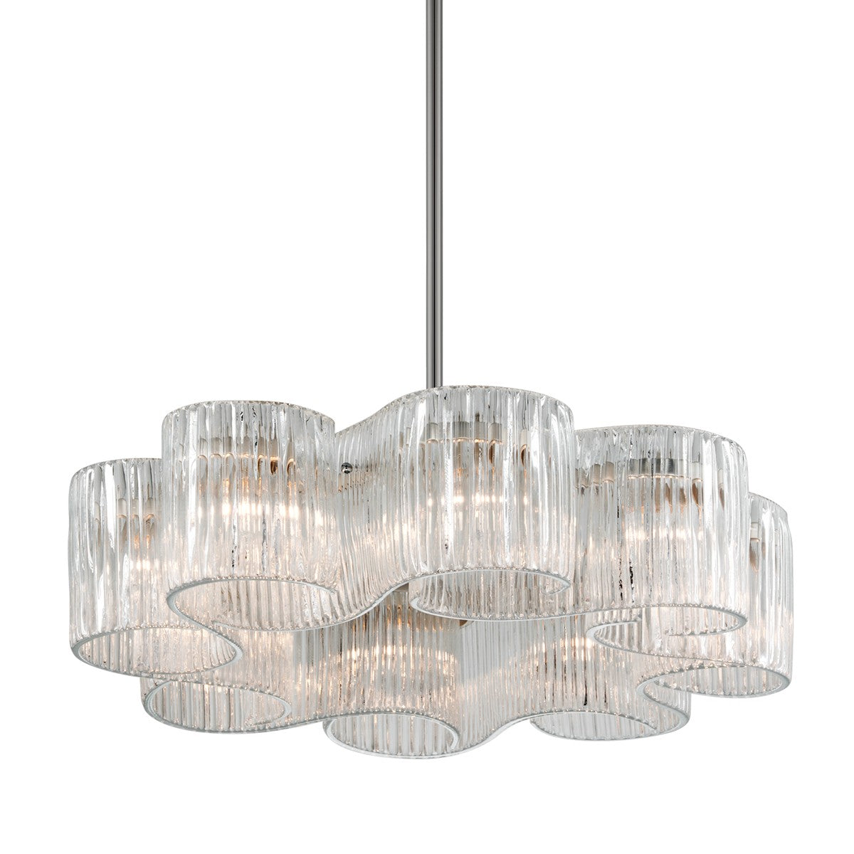 Corbett Lighting - 240-48 - Eight Light Chandelier - Circo - Satin Silver Leaf