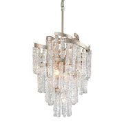 Corbett Lighting - 243-47 - Seven Light Chandelier - Mont Blanc - Modern Silver Leaf