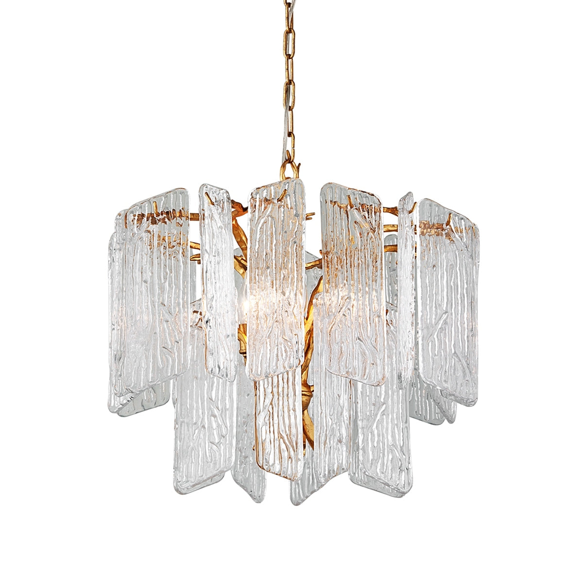 Corbett Lighting - 244-44 - Four Light Chandelier - Piemonte - Gold Leaf