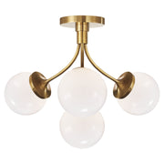 Visual Comfort Signature - KS 4407SB-WG - Four Light Semi Flush Mount - Prescott - Soft Brass
