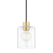Mitzi - H108701-AGB - One Light Pendant - Neko - Aged Brass