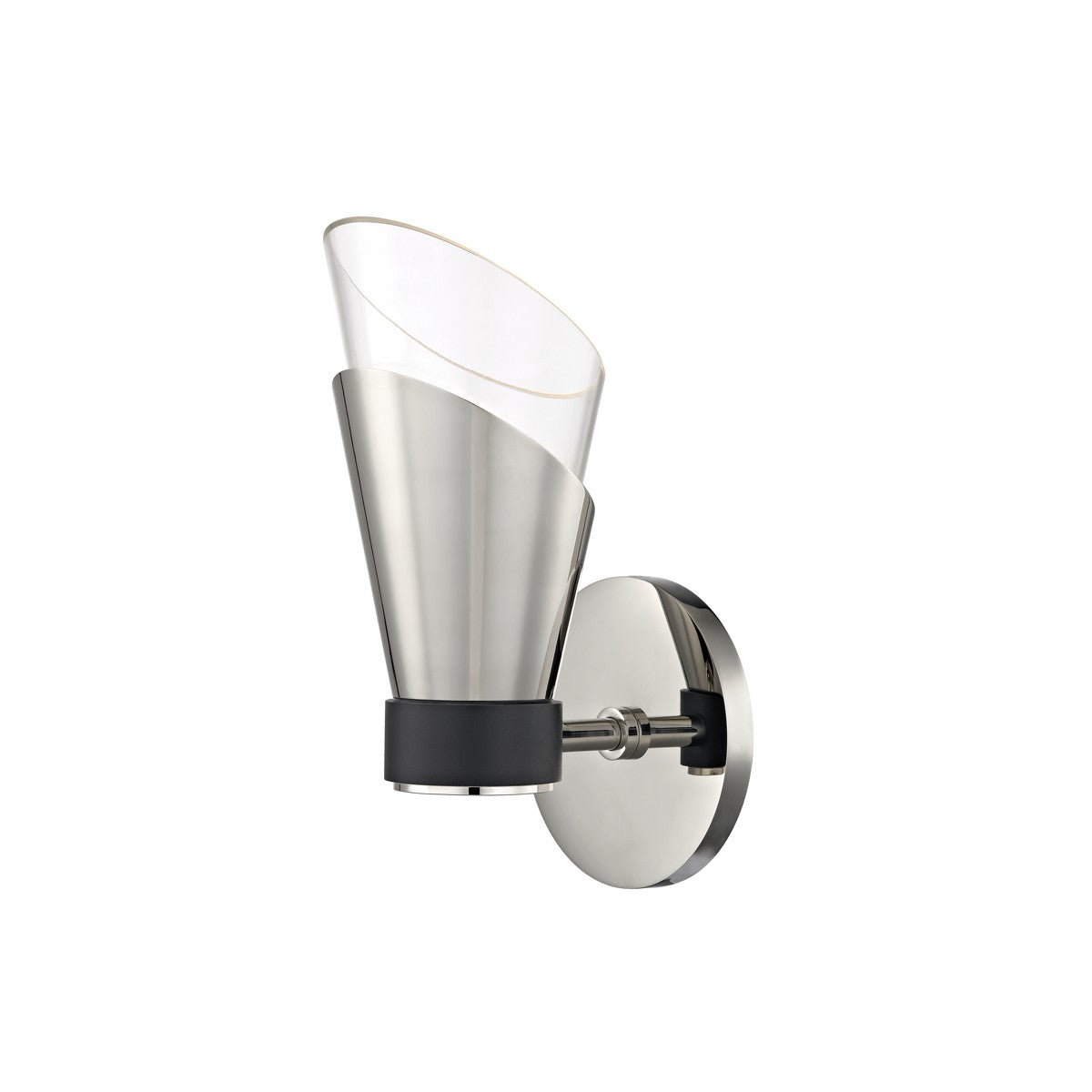 Mitzi - H130101-PN/BK - LED Wall Sconce - Angie - Polished Nickel/Black