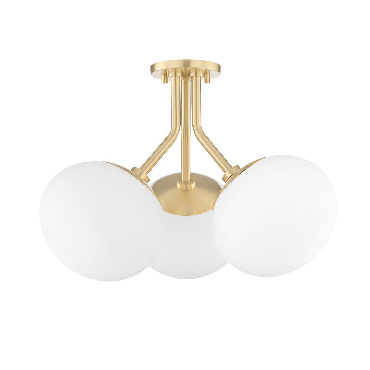 Mitzi - H134603-AGB - Three Light Semi Flush Mount - Estee - Aged Brass