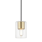Mitzi - H135701-AGB - One Light Pendant - Lula - Aged Brass