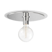Mitzi - H137501L-PN/WH - One Light Flush Mount - Milo - Polished Nickel/White