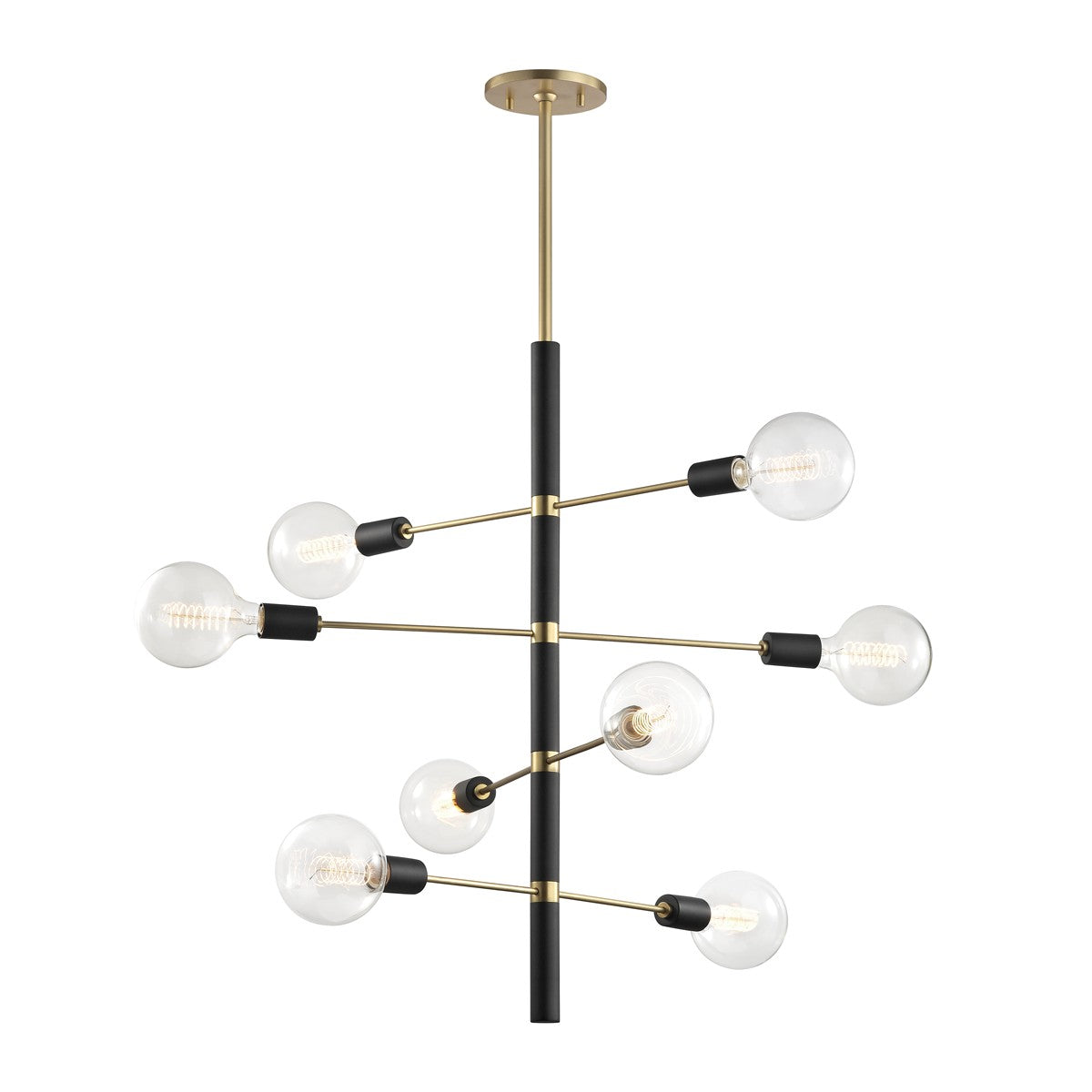 Mitzi - H178808-AGB/BK - Eight Light Chandelier - Astrid - Aged Brass/Black