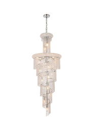Elegant Lighting - V1800SR22C/RC - 22 Light Chandelier - Spiral - Chrome