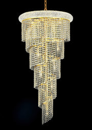 Elegant Lighting - V1801SR22G/RC - 18 Light Chandelier - Spiral - Gold