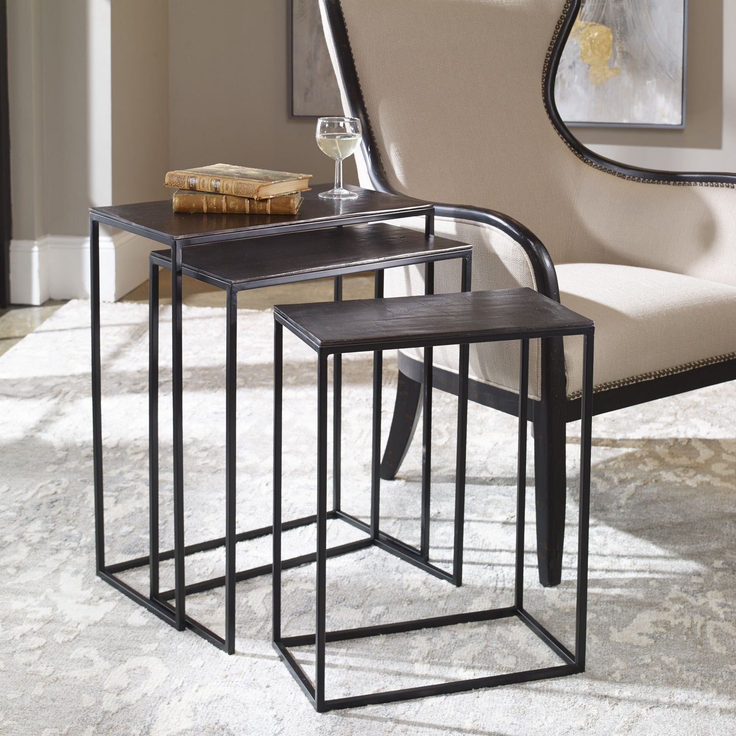Uttermost - 25040 - Nesting Tables, Set/3 - Coreene - Antique Bronze