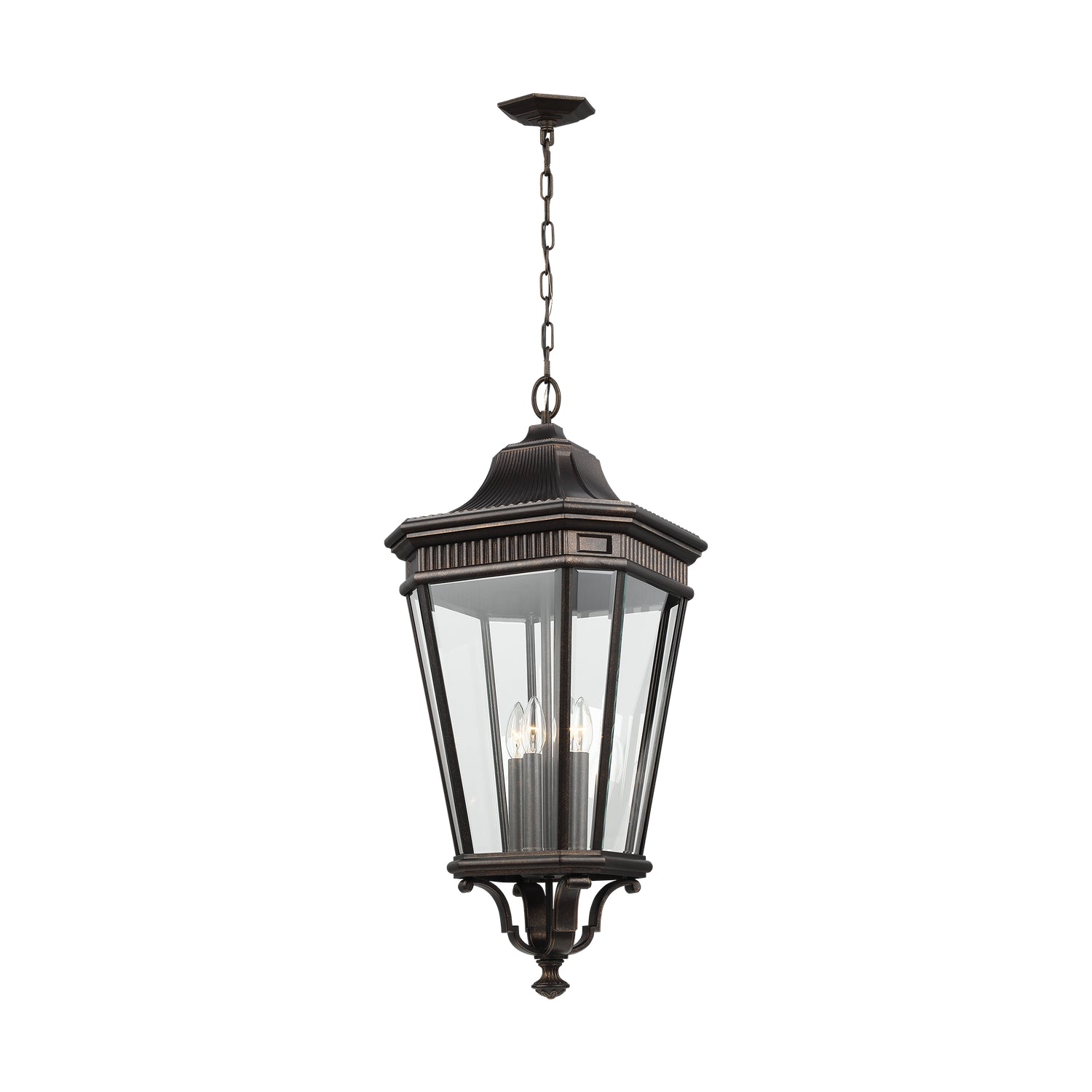 Generation Lighting - OL5414GBZ - Four Light Hanging Lantern - Cotswold Lane - Grecian Bronze