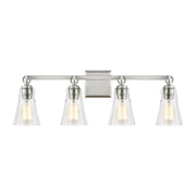 Visual Comfort Studio - VS24704SN - Four Light Vanity - Monterro - Satin Nickel