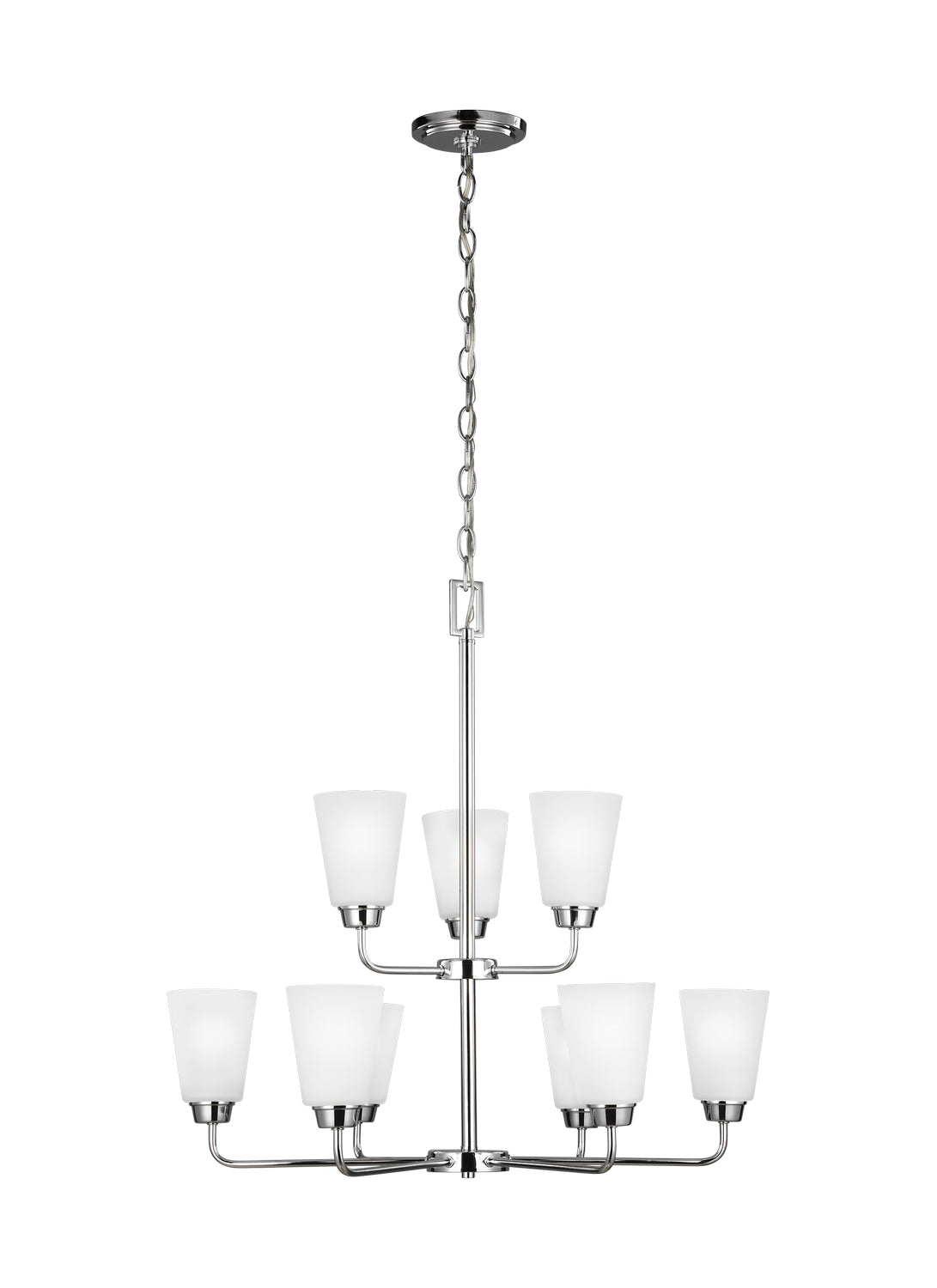 Generation Lighting - 3115209EN3-05 - Nine Light Chandelier - Kerrville - Chrome