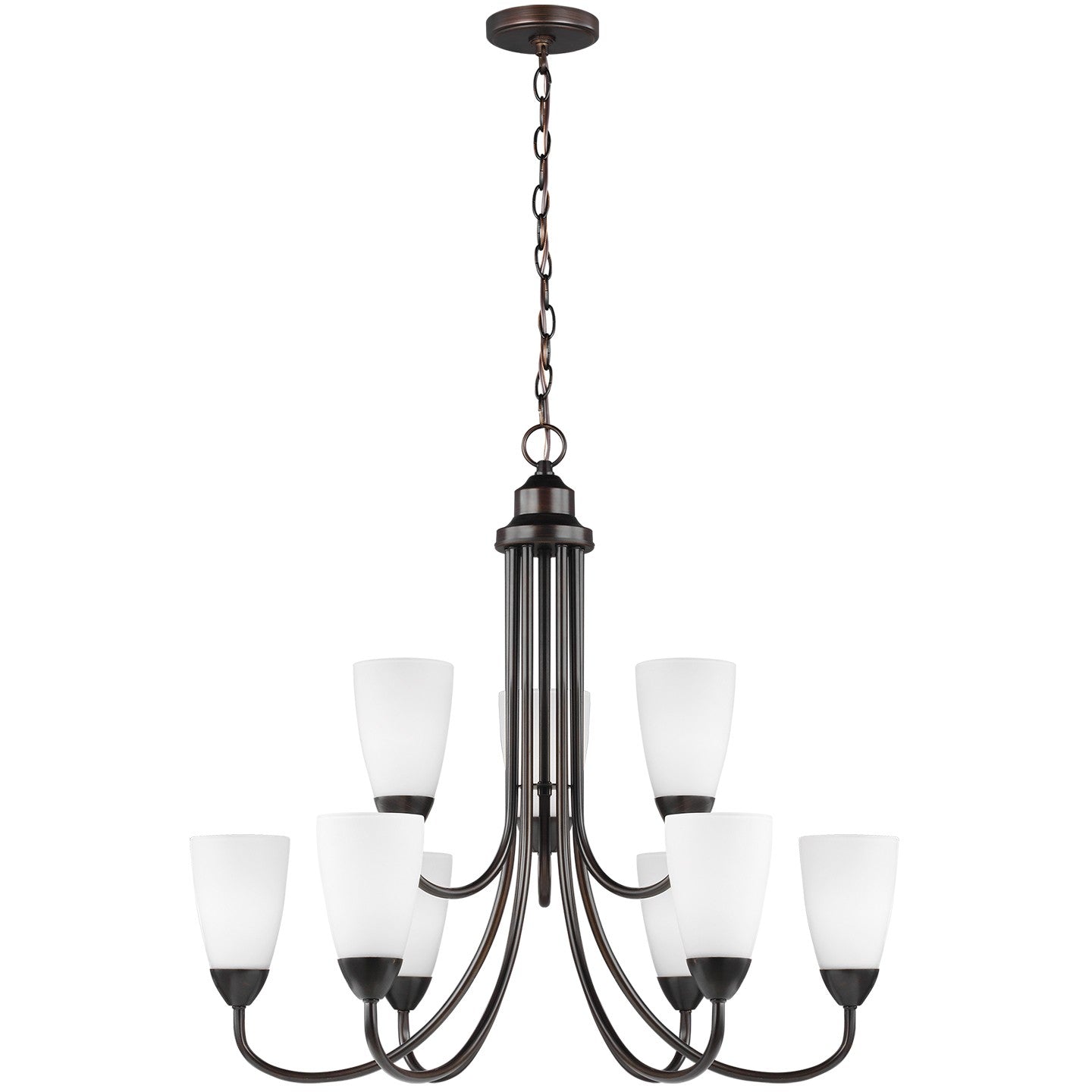 Generation Lighting - 3120209-710 - Nine Light Chandelier - Seville - Bronze