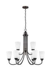 Generation Lighting - 3120209EN3-710 - Nine Light Chandelier - Seville - Bronze