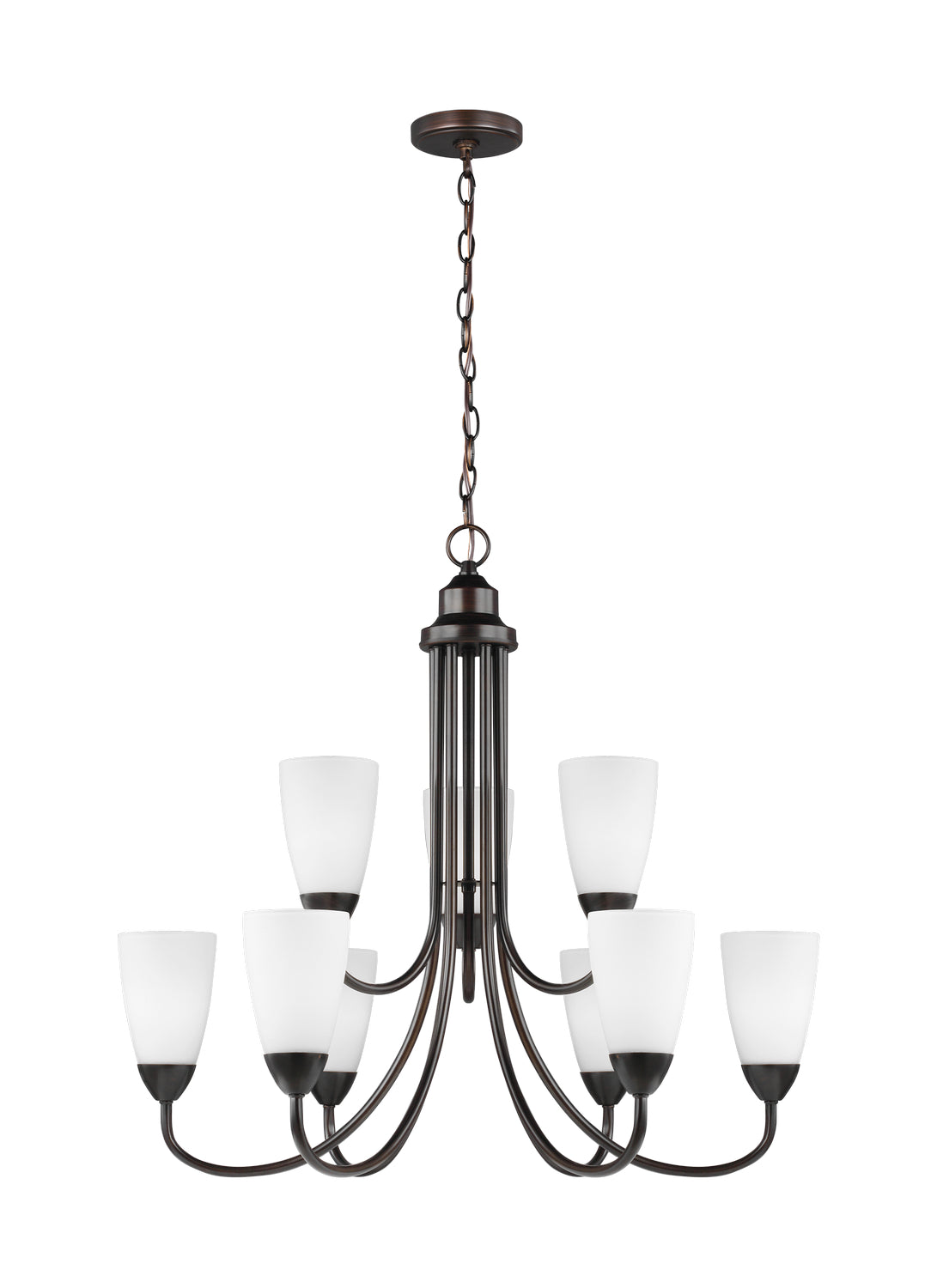 Generation Lighting - 3120209EN3-710 - Nine Light Chandelier - Seville - Bronze