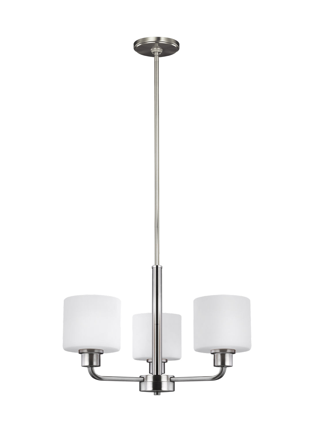 Generation Lighting - 3128803-962 - Three Light Chandelier - Canfield - Brushed Nickel