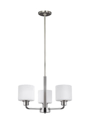 Generation Lighting - 3128803-962 - Three Light Chandelier - Canfield - Brushed Nickel