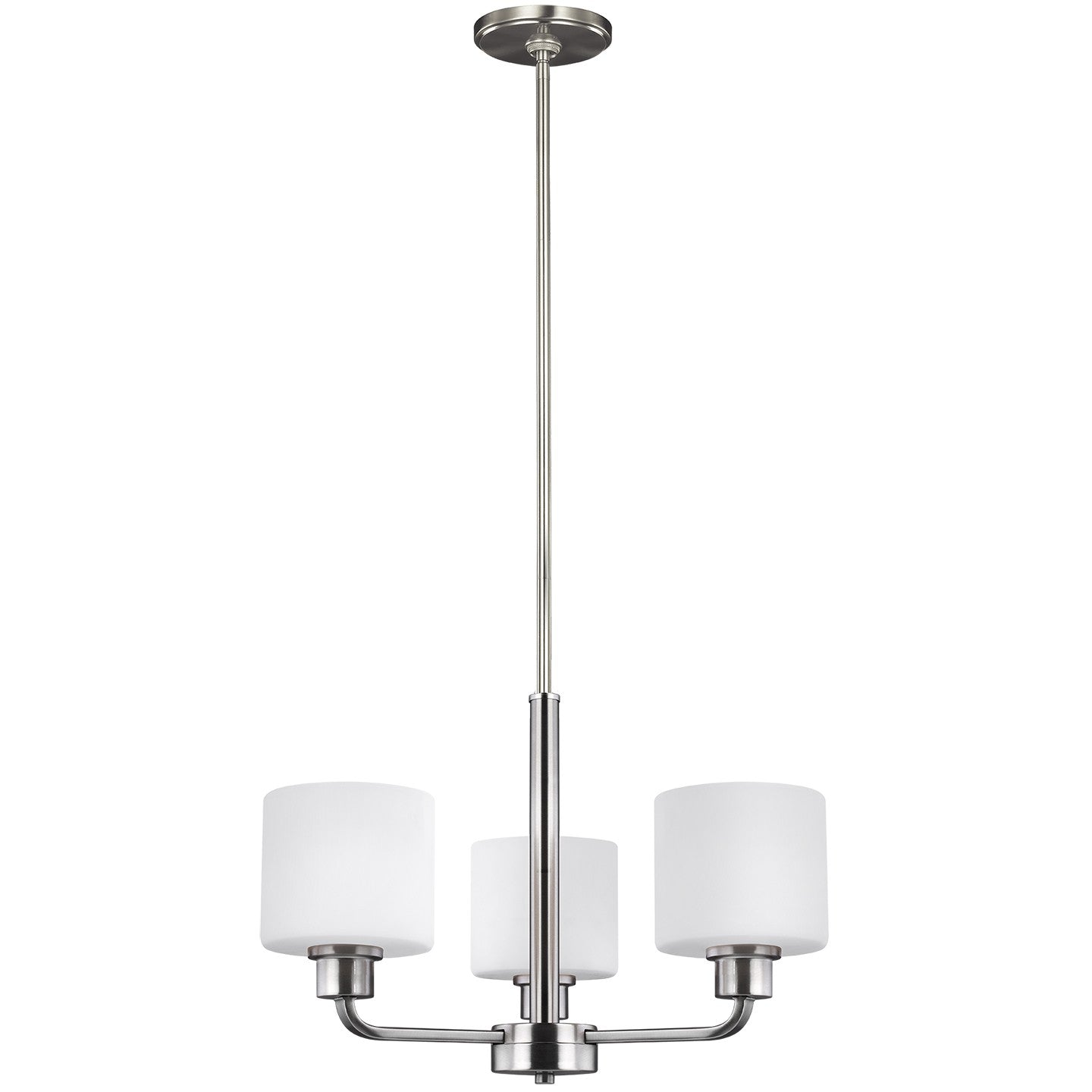 Generation Lighting - 3128803EN3-962 - Three Light Chandelier - Canfield - Brushed Nickel
