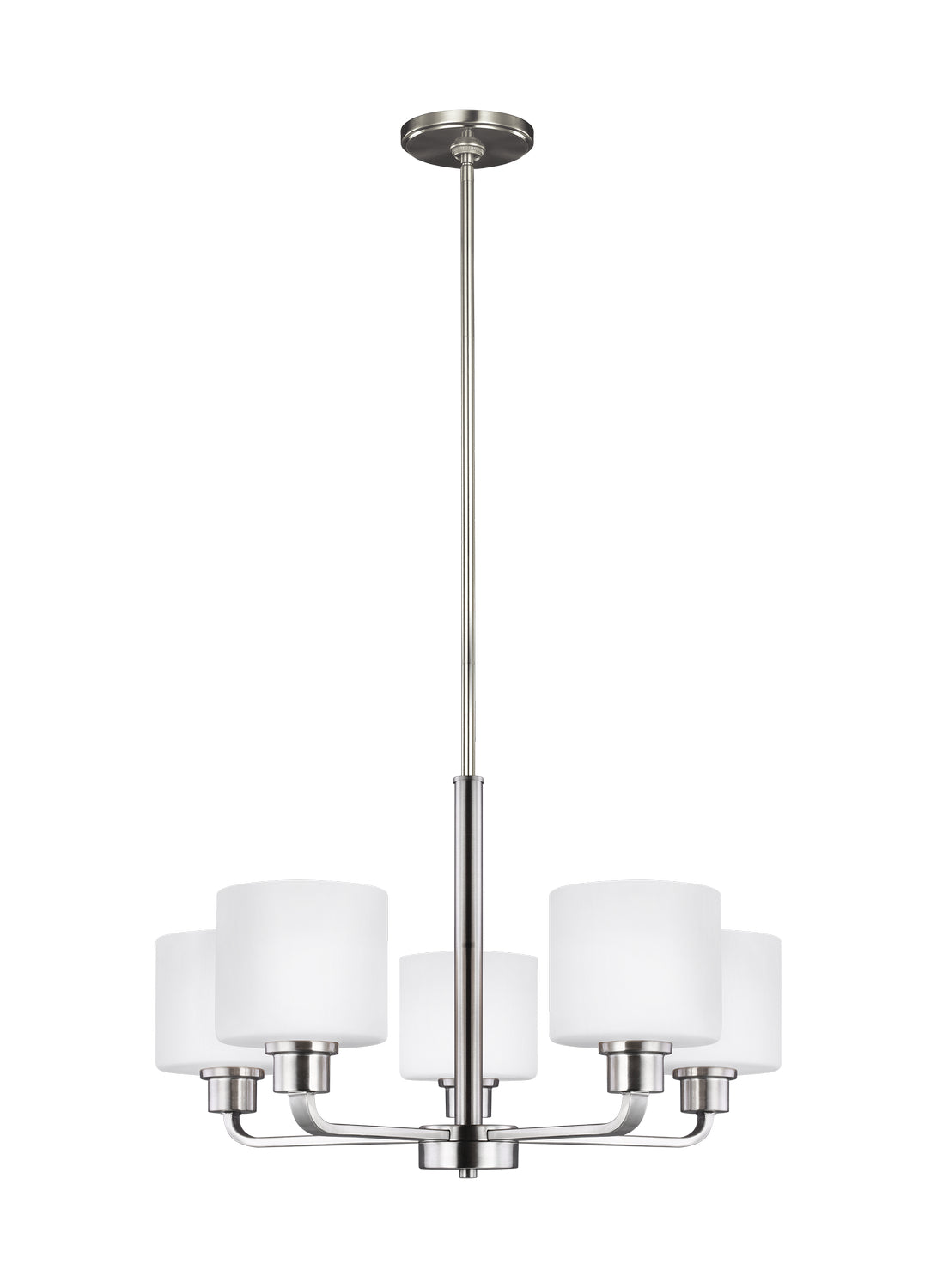 Generation Lighting - 3128805-962 - Five Light Chandelier - Canfield - Brushed Nickel
