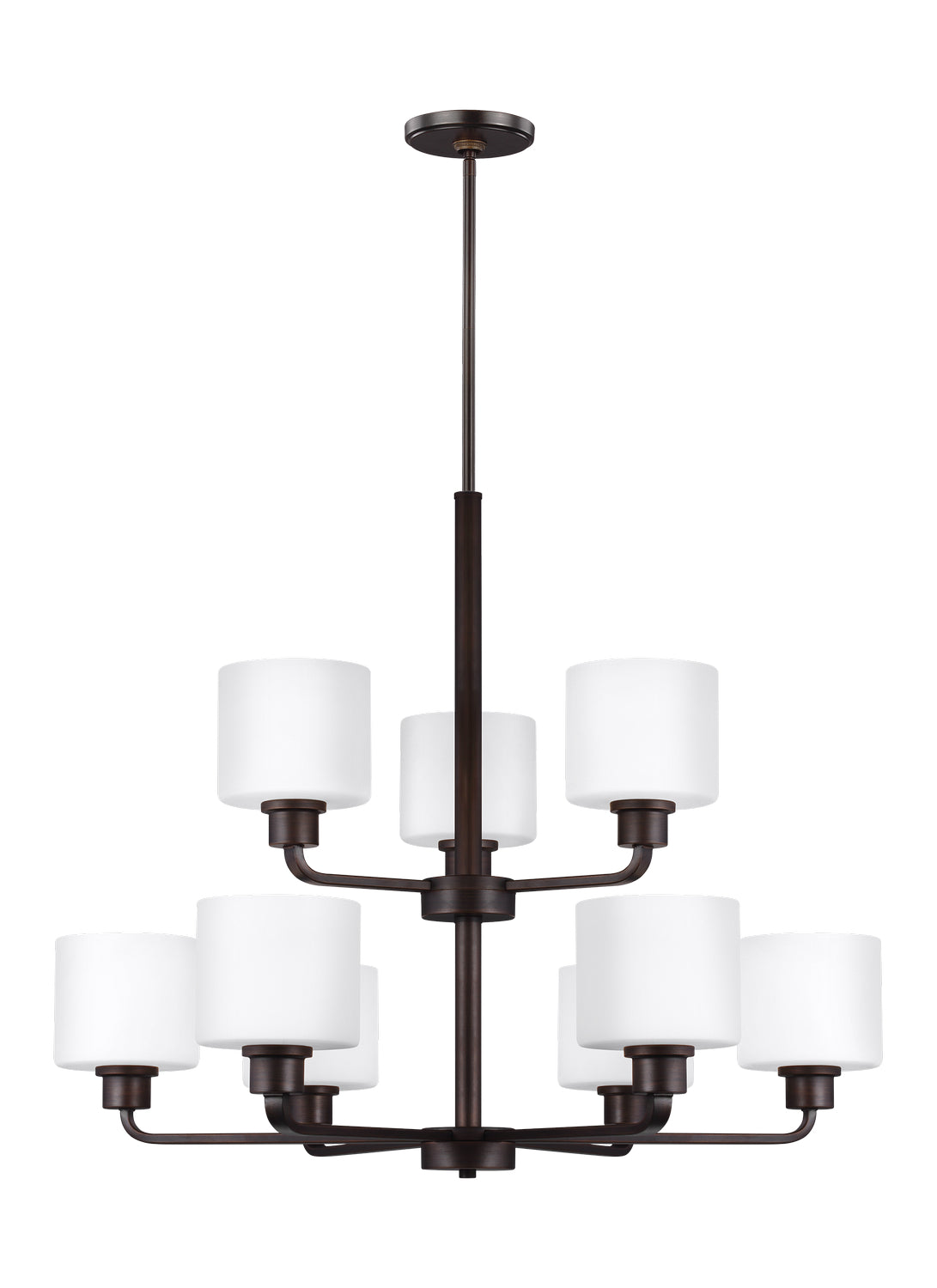 Generation Lighting - 3128809-710 - Nine Light Chandelier - Canfield - Bronze