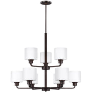 Generation Lighting - 3128809EN3-710 - Nine Light Chandelier - Canfield - Bronze