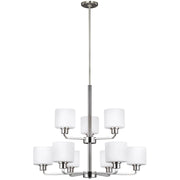 Generation Lighting - 3128809EN3-962 - Nine Light Chandelier - Canfield - Brushed Nickel