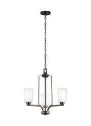 Generation Lighting - 3128903-710 - Three Light Chandelier - Franport - Bronze