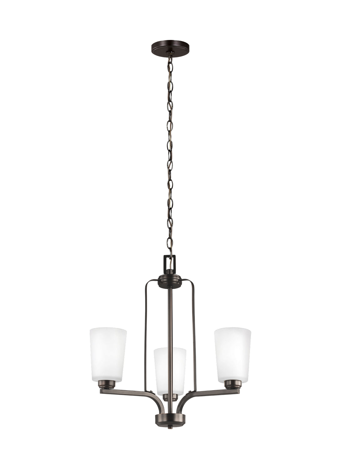 Generation Lighting - 3128903EN3-710 - Three Light Chandelier - Franport - Bronze