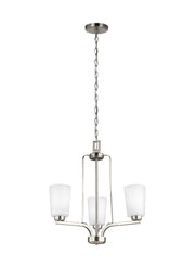 Generation Lighting - 3128903EN3-962 - Three Light Chandelier - Franport - Brushed Nickel