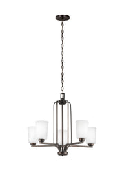 Generation Lighting - 3128905-710 - Five Light Chandelier - Franport - Bronze