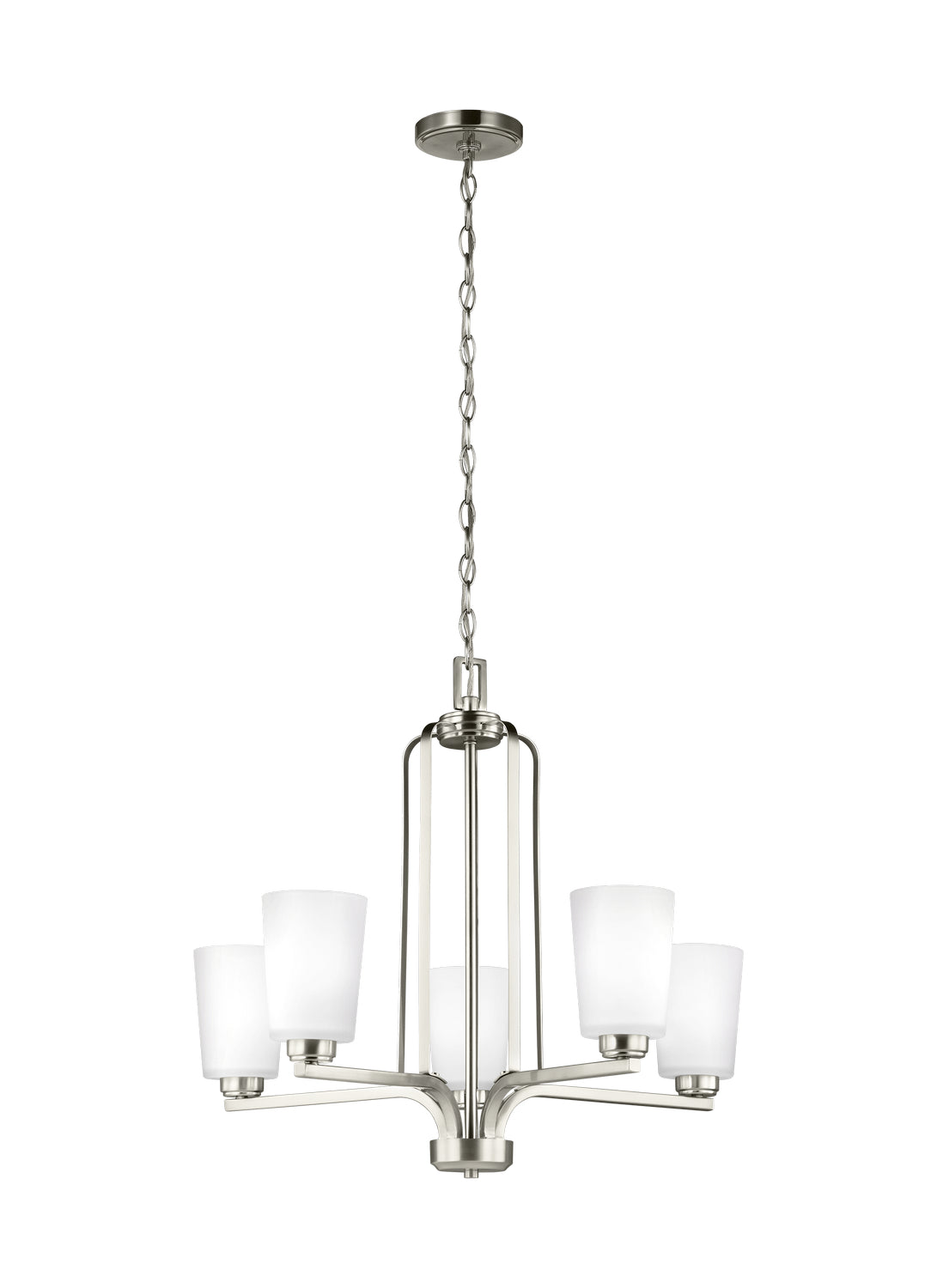 Generation Lighting - 3128905EN3-962 - Five Light Chandelier - Franport - Brushed Nickel
