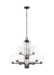 Generation Lighting - 3128909-710 - Nine Light Chandelier - Franport - Bronze