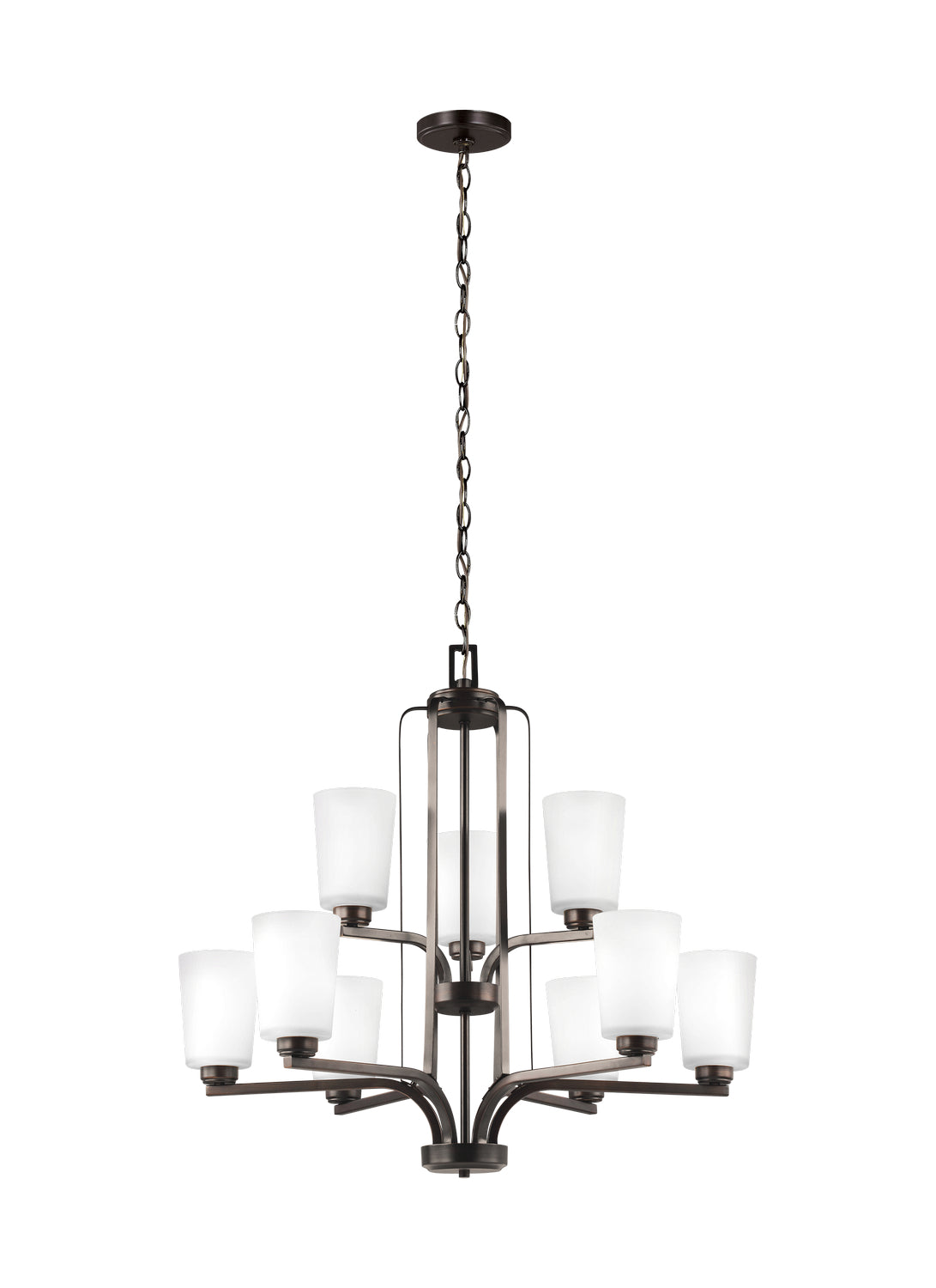 Generation Lighting - 3128909EN3-710 - Nine Light Chandelier - Franport - Bronze