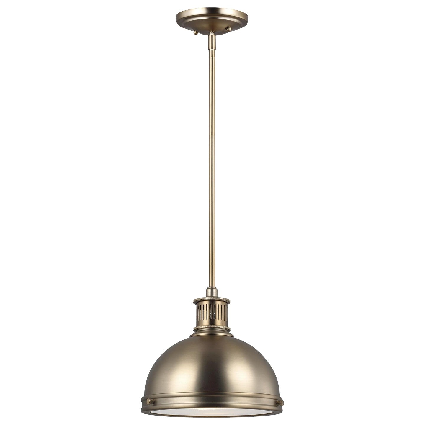 Generation Lighting - 65085EN3-848 - One Light Pendant - Pratt Street Metal - Satin Brass