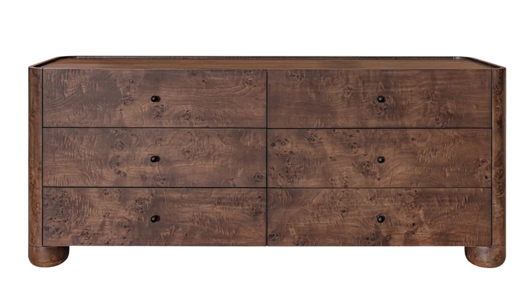 Gibson 6 Drawer Dresser Dark Brown
